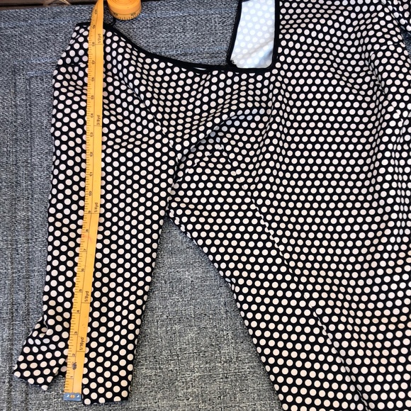 Zara black & cream polkadot dress with deep V - Picture 4 of 5